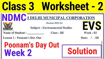 NDMC Class 3 EVS worksheet 2 solution Week 2 (15/04/2021) || worksheet 2 Class 3rd evs