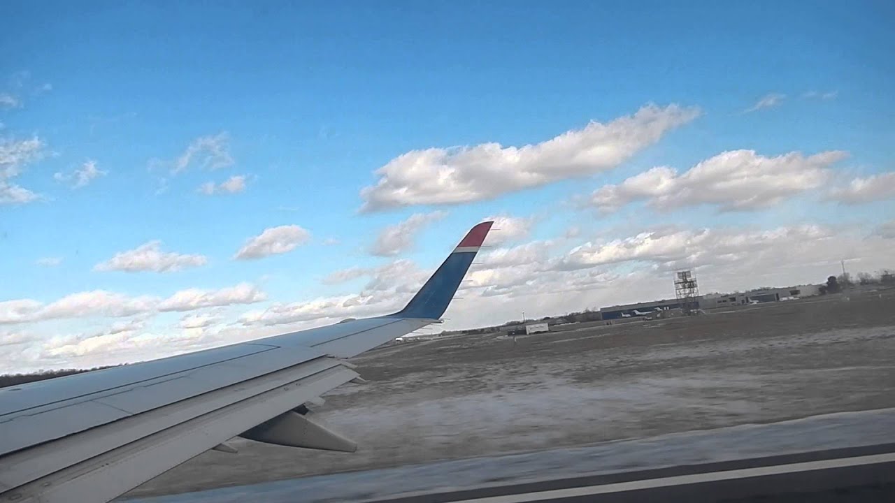 US Airways Express Embraer E175 Takeoff from Bradley International ...