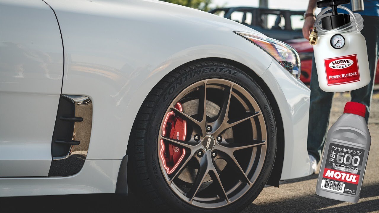 Brake Flush on Kia Stinger GT2 | Racing Brake Fluid with the Motive Power Bleeder