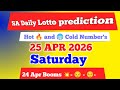 Sa daily lotto prediction of 25 Apr 2026 | South Africa daily lotto Prediction