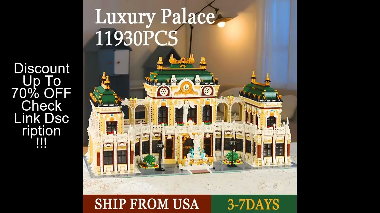 11930PCS Luxury Palace Building Blocks Street View Model MOC Small Particle Assembly Brick Toys Idea