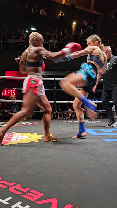 Female Muay Thai fight 💪 #muaythai