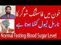 Normal fasting blood sugar level  fasting blood sugar range  fasting blood glucose normal level
