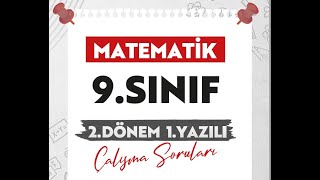 9Sinif 2Dönem 1Yazili Çalişma Sorulari