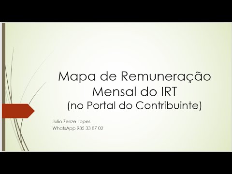 06 - Mapa de Remuneração Mensal do IRT ( no Portal Contribuinte)