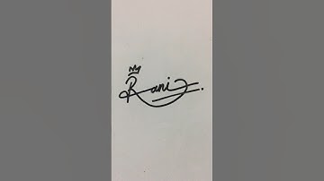 Signature for Rani | R letter signature style #short #signature #calligraphy