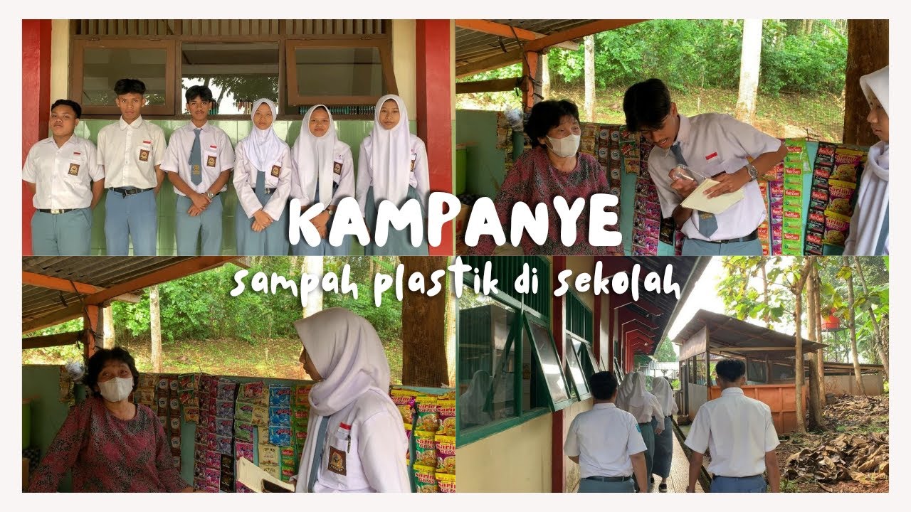 Kampanye sampah plastik di lingkungan sekolah|| dokumentasi kelompok 1