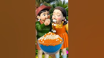 Squid Game AI Sharing Korean Snack Popping Canady ASMR #squidgame #squidgame2 #ai #asmr