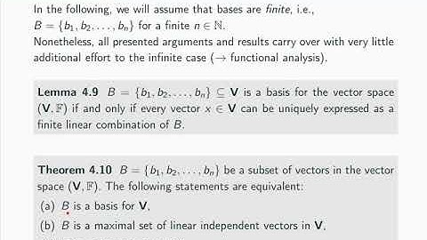 Linear System Theory - 04 The algebra of vector spaces - part 2/2