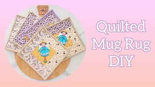 Quilted Mug Rug BEGINNER LEVEL! /Сервировочный коврик для чаепития СПРАВИТСЯ НАЧИНАЮЩИЙ!