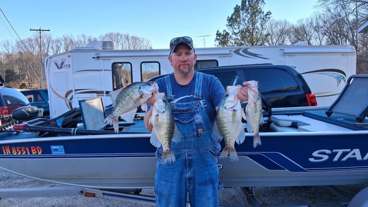 Late February Crappie Fishing Monroe Lake Indiana 