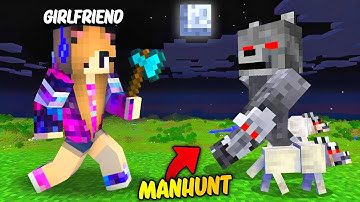 Minecraft Speedrunner Werewolf VS Hunter With My Girlfriend...