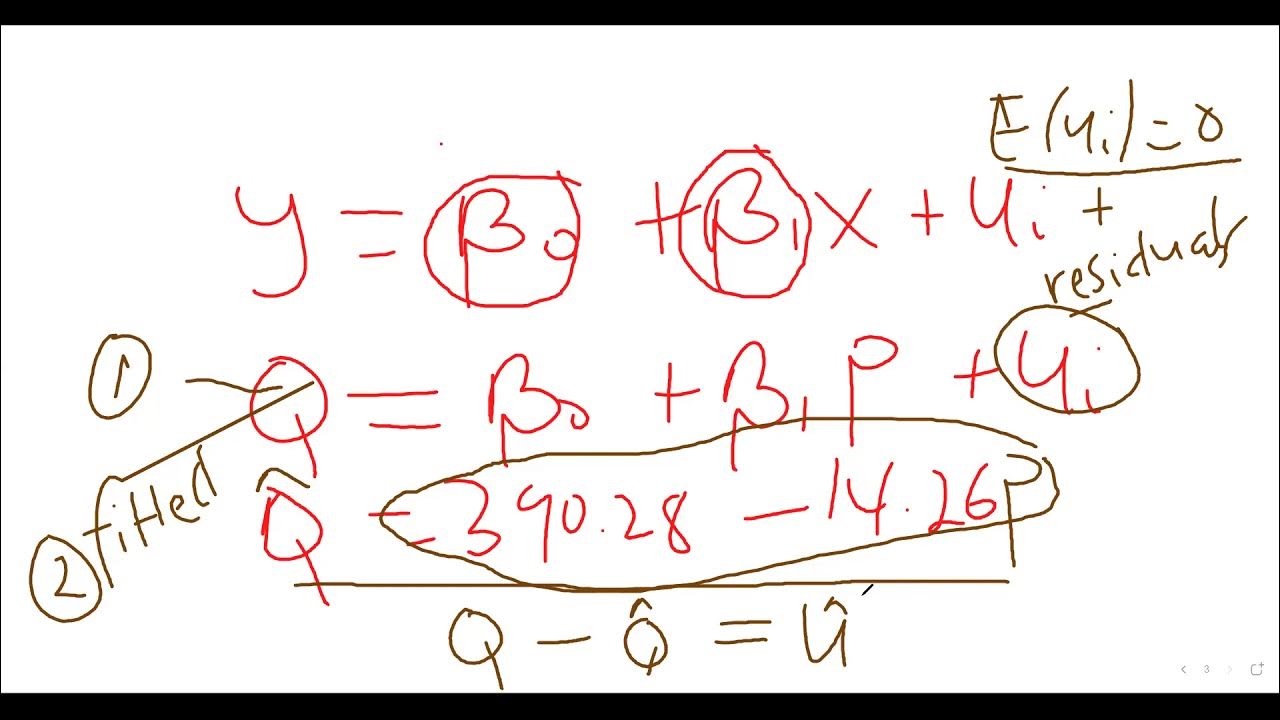 7c regression fitted, residuals, zero mean axiom, anova in R - YouTube