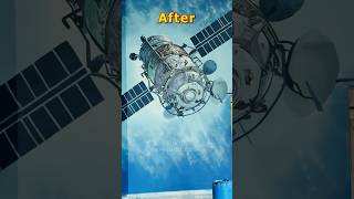 Realistic Space Satellite Wall Art 🌠 | Before & After Transformation #shorts #ytshorts