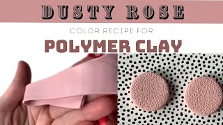 Polymer Clay Color Recipe - Dusty Rose Pink with Sandpaper Texture