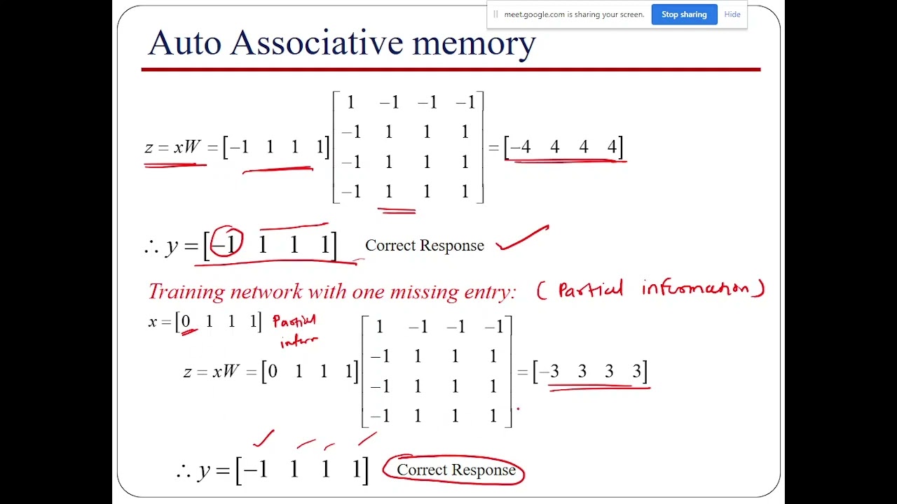 Hetero Associative Memory & optimization YouTube