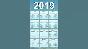 2019 Calendar