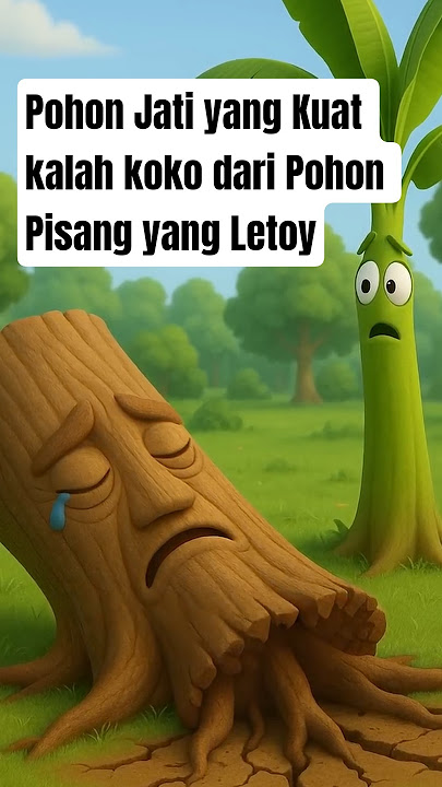 Pohon Jati 🌳 yang Sombong Tumbang, Pohon Pisang Tetap Kokoh 🌪️🌳 | Kisah Bijak Pendek #shorts #anak