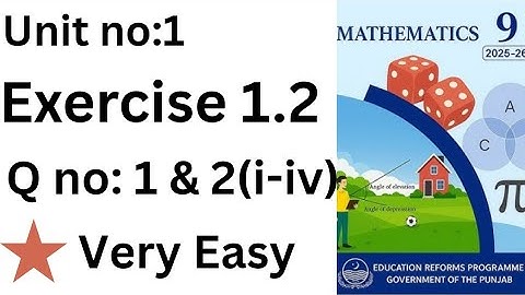 Math class 9 chapter 1 ex 1.2 | Class 9 maths chapter 1.2 English medium | exercise 1.2 Q no 1,2