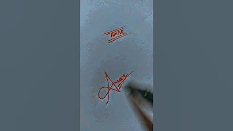 amar name writing short video