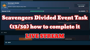 war robots scavengers divided event task (13/30) how to complete it #warrobots #warrobotslive