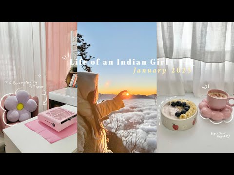 New year Reset || Aesthetic Vlogs || Indian || Revamping my nail space || January 2025 📎🐰🤍🎀