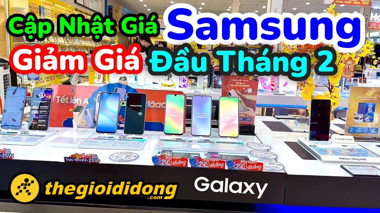 Cập nhật giá điện thoại SAMSUNG Giảm Giá Đầu Tháng 2 tại Thế Giới Di Động | Cập nhật ngày 1/2/2026