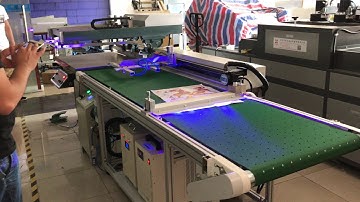 screen printer with led uv curing system