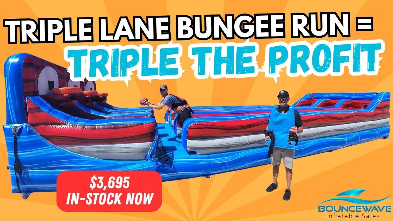 This 3-Lane Bungee Run Will Skyrocket Your Fall Rentals! | High-Profit Inflatable Game Breakdown