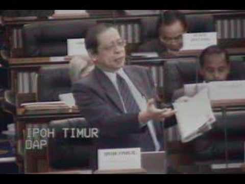 Minister of Mis-information - this was the new title conferred upon Information Minister Zainuddin Maidin by Parliamentary Opposition Leader YB Lim Kit Siang (DAP-Ipoh Timur) in the Dewan Rakyat today. "It is unfair to say that Al Jazeera had conspired with the opposition. The truth is, RTM had conspired with Barisan Nasional to report negatively. And the order was given by the information minister (Zainuddin), who is the minister of mis-information," Lim added. 13th November 2007 - Dewan Rakyat, Parliament Malaysia. More news: www.malaysiakini.com