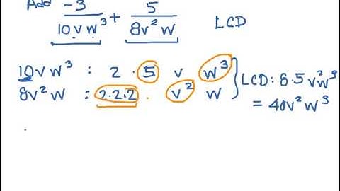 MAT 0028 ALEKS Module 7  Adding rational expressions w/multivariate monomial denominators
