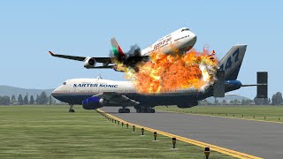 Terrible Crash Of The Century When Two Airplane Collide On Runway | X-Plane 11