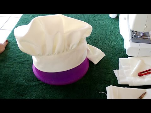 como hacer un gorro de chef para bebé, moldes incluidos. 