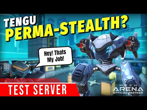 Can the new mech Tengu be in stealth forever? Move over Shadow! | Mech Arena Test Server Gameplay