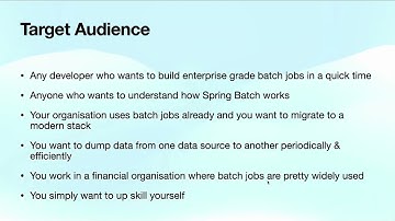 Spring Batch : Introduction to this Course