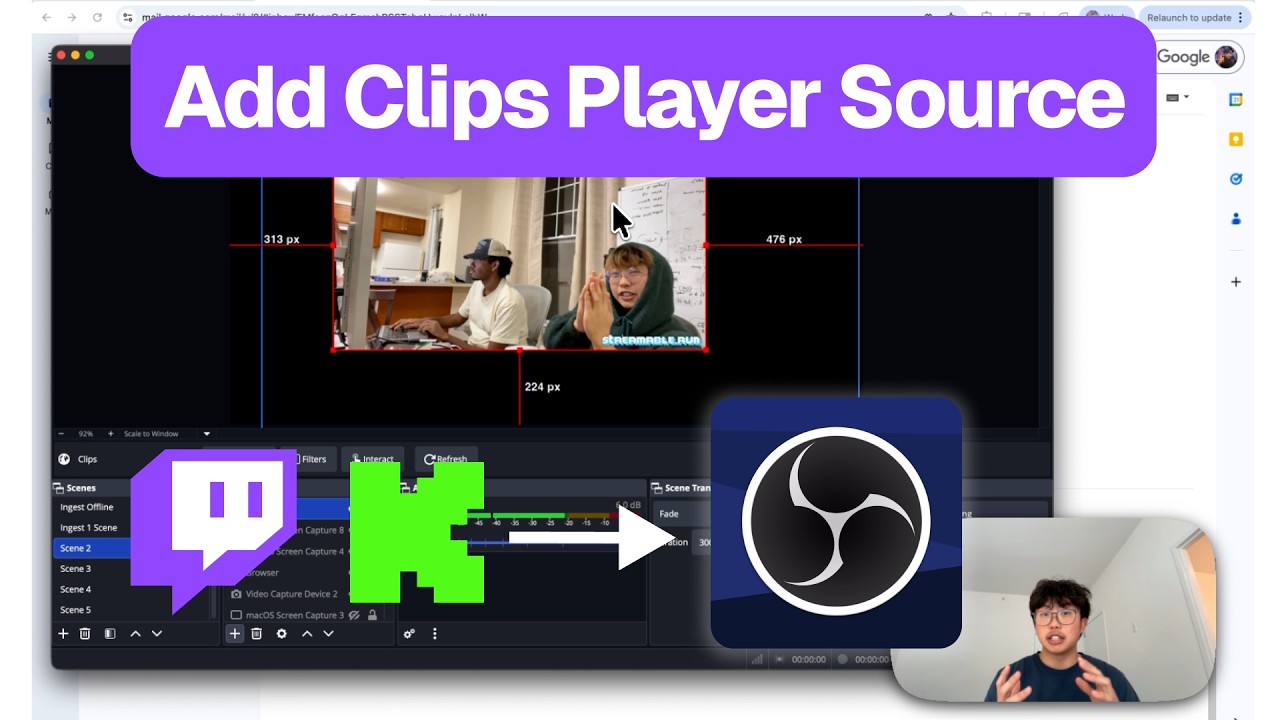 How To Add Twitch/Kick Clips Player into OBS (100% Free!) - YouTube