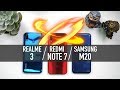 Redmi Note 7 vs Realme 3 vs Galaxy M20: Battery | PUBG | Camera | Full Comparison [Hindi]
