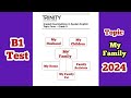 B1 exam topic my family     b1 test 2024