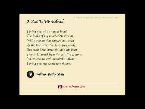 Reading a poem "A Poet To His Beloved" by William Yeats (Читаю стихотворение Уильяма Йейтса).