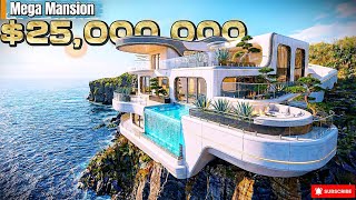 How a $25M Luxury Cliffside Mega Mansion Is Built — Full Construction | Architectural Concept Film