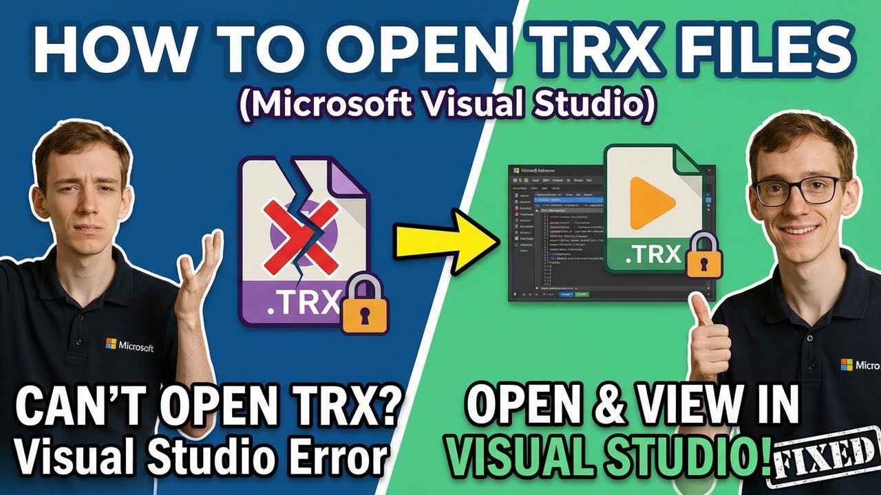 Opening TRX Files (Microsoft Visual Studio) - YouTube