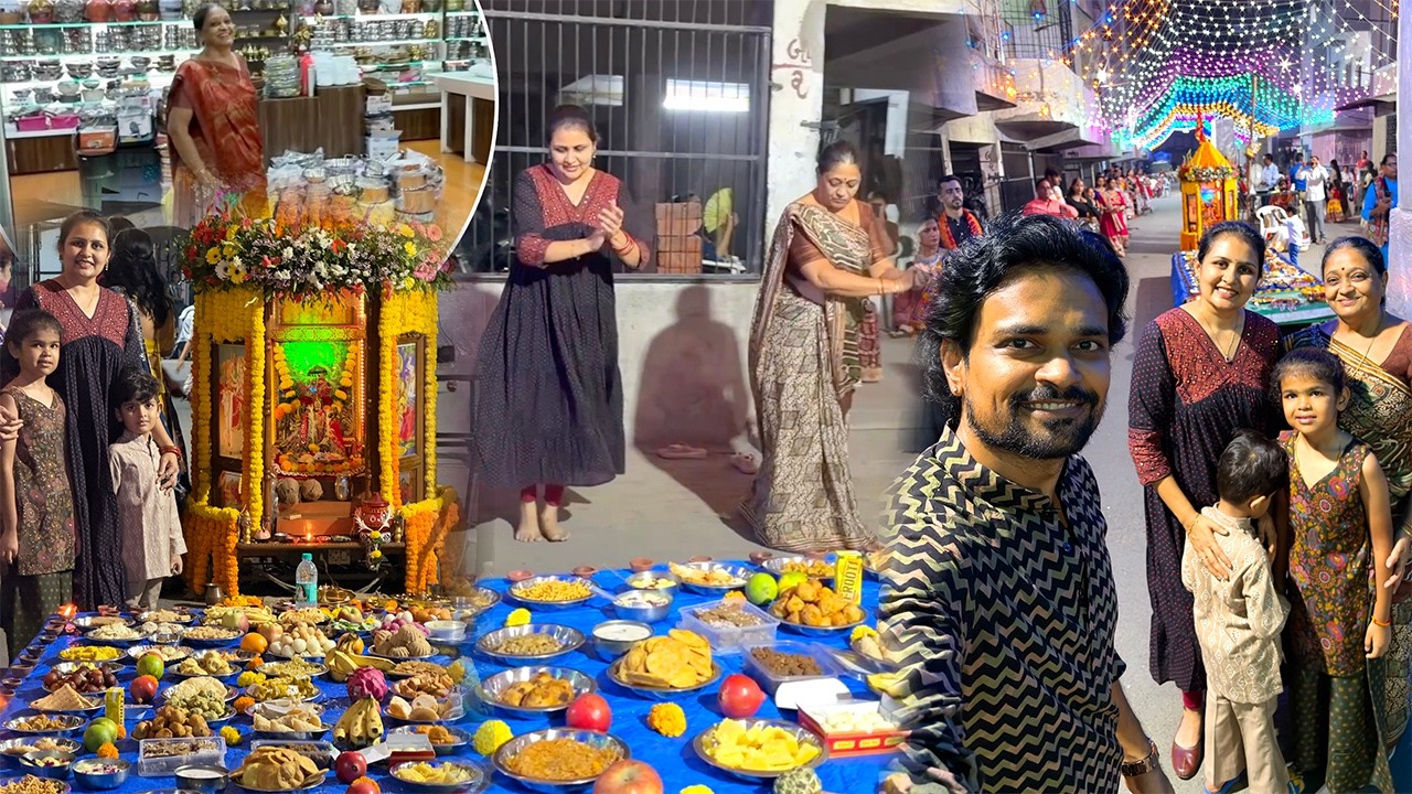mummy ko lekar purane ghar gaye aur society garba kiya fir kari khub sari shopping !