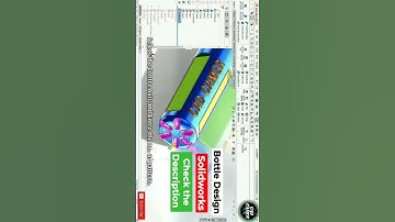 Bottle Design in Solidworks Tutorial #cad #design #shorts #ytshorts #bottle #bottledesign #mold #cam