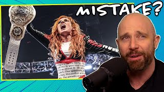 Was Becky Lynchs Championship Win A Wwe Mistake?