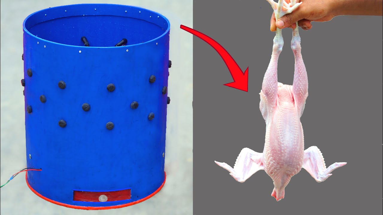 How to Make Chicken Plucker / Feather Cleaning Machine at Low Cost YouTube