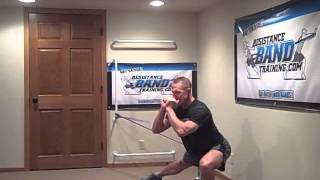 Resistance band assisted lunge