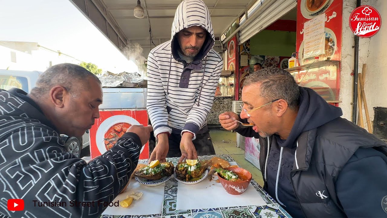 طبق نووي : راس مصلي ولوبيا بالهرقمة عند أبّا في القيروان