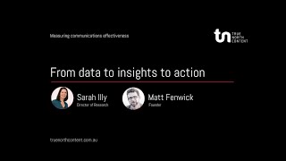 From Data to Insights to Action