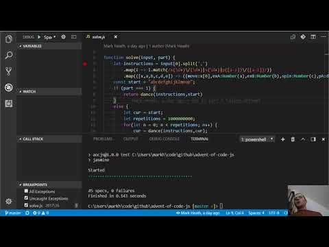 My Node Js Visual Studio Code Setup With Jasmine Tests And Debugging