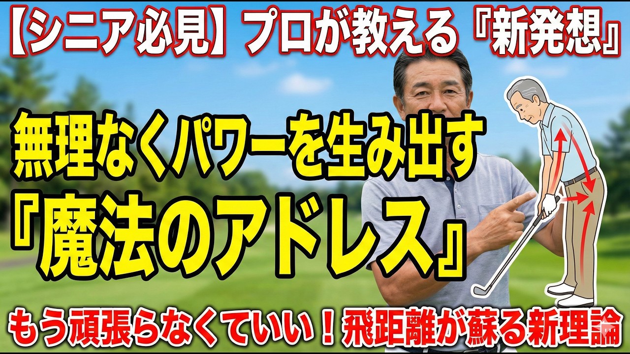 シニアゴルファーのアドレスとは？無理なくパワーを生み出す新発想